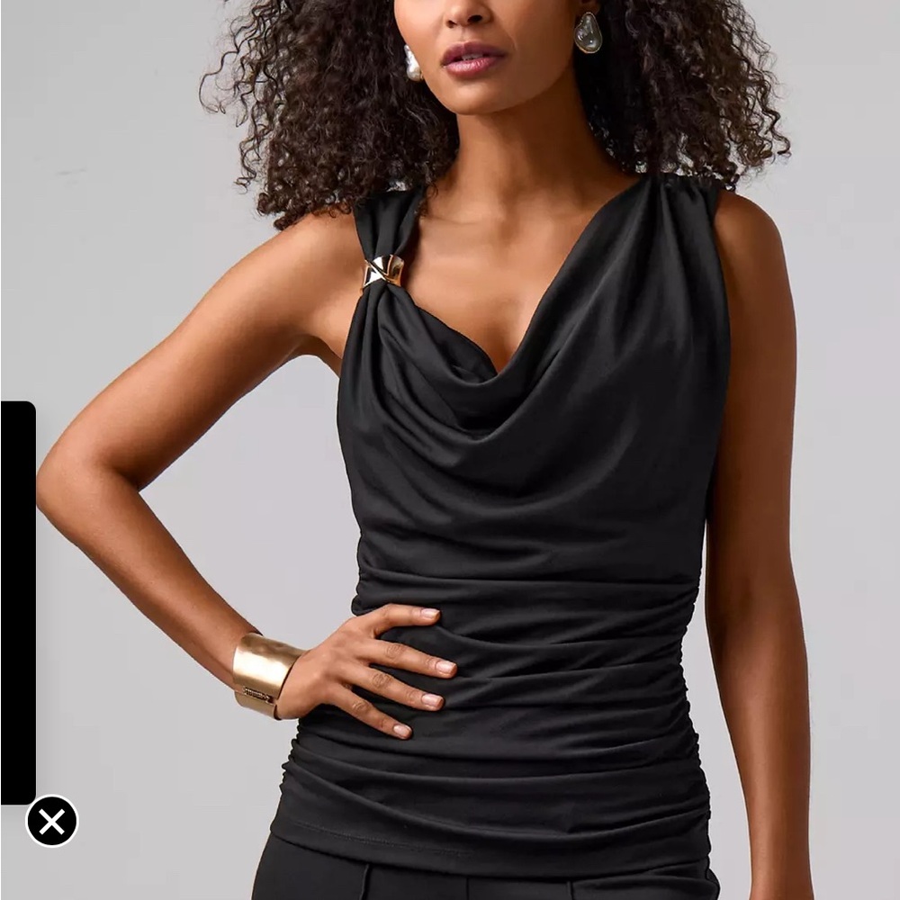 Boston Proper Elegant Black Sleeveless Top